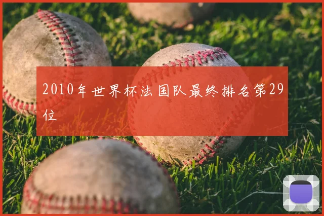 2010年世界杯法国队最终排名第29位