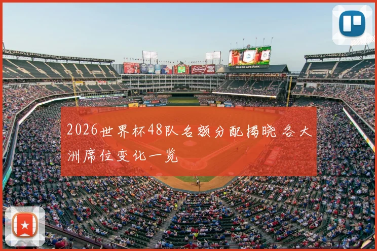 2026世界杯48队名额分配揭晓 各大洲席位变化一览